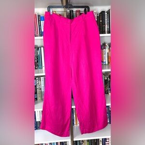 LOFT Hot Pink Wide Leg Trousers